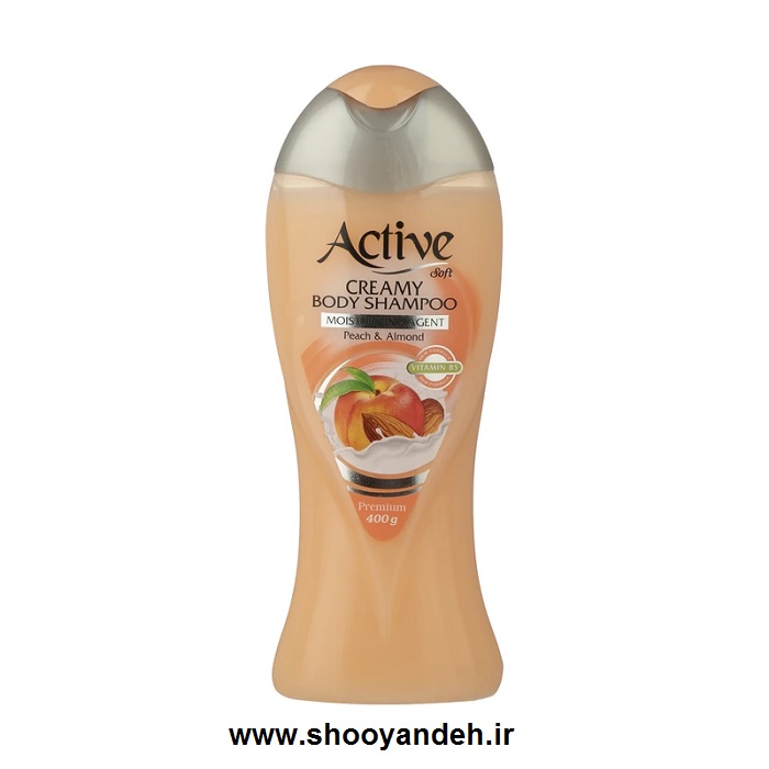 شامپو بدن کرمی اکتیو مدل Peach And Almond