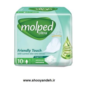 نوار بهداشتی مولپد مدل آلوئه ورا بسته 10 عددی