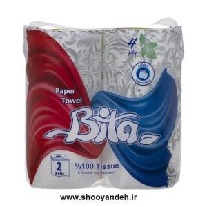 دستمال حوله ای کاغذی بی تا بسته 2 عددی