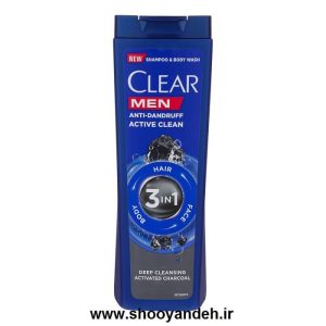 شامپو ضد شوره کلییر آقایان حاوی زغال حجم 400 میلی لیتر